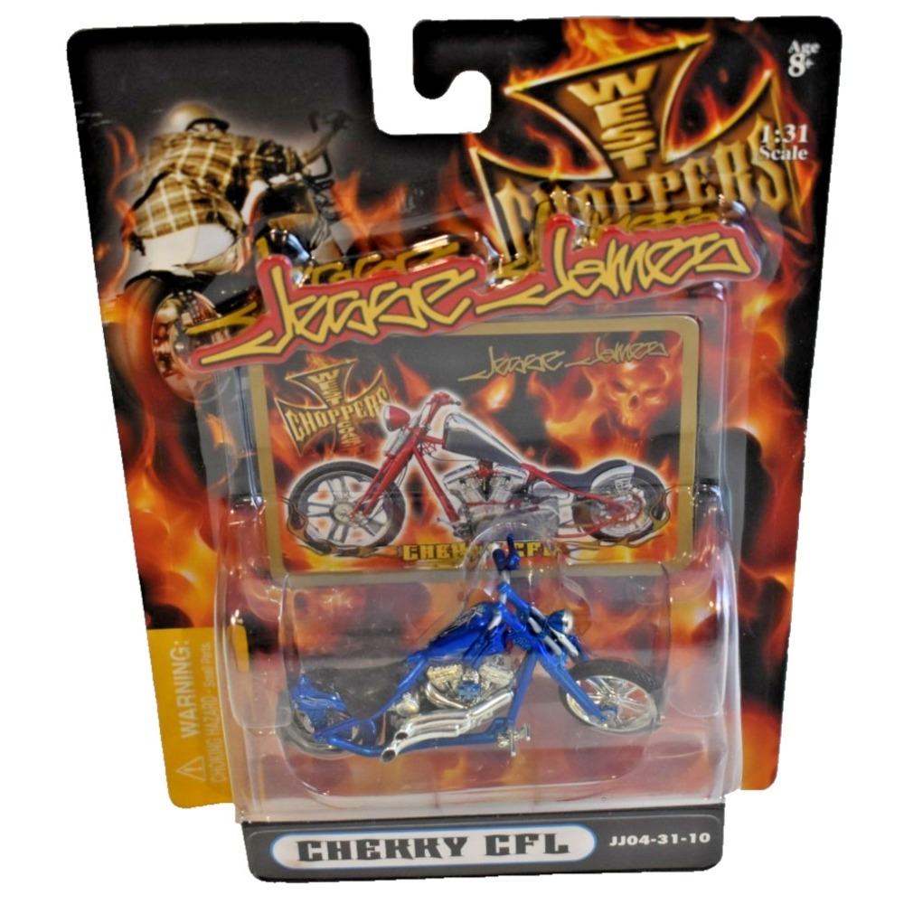 2004 Jesse James West Coast Choppers Cherry CFL JJ04-31-10 1:31 Scale Blue